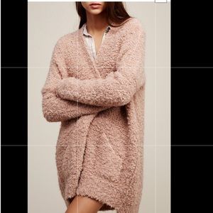 Free People Chunky Pink Cardigan